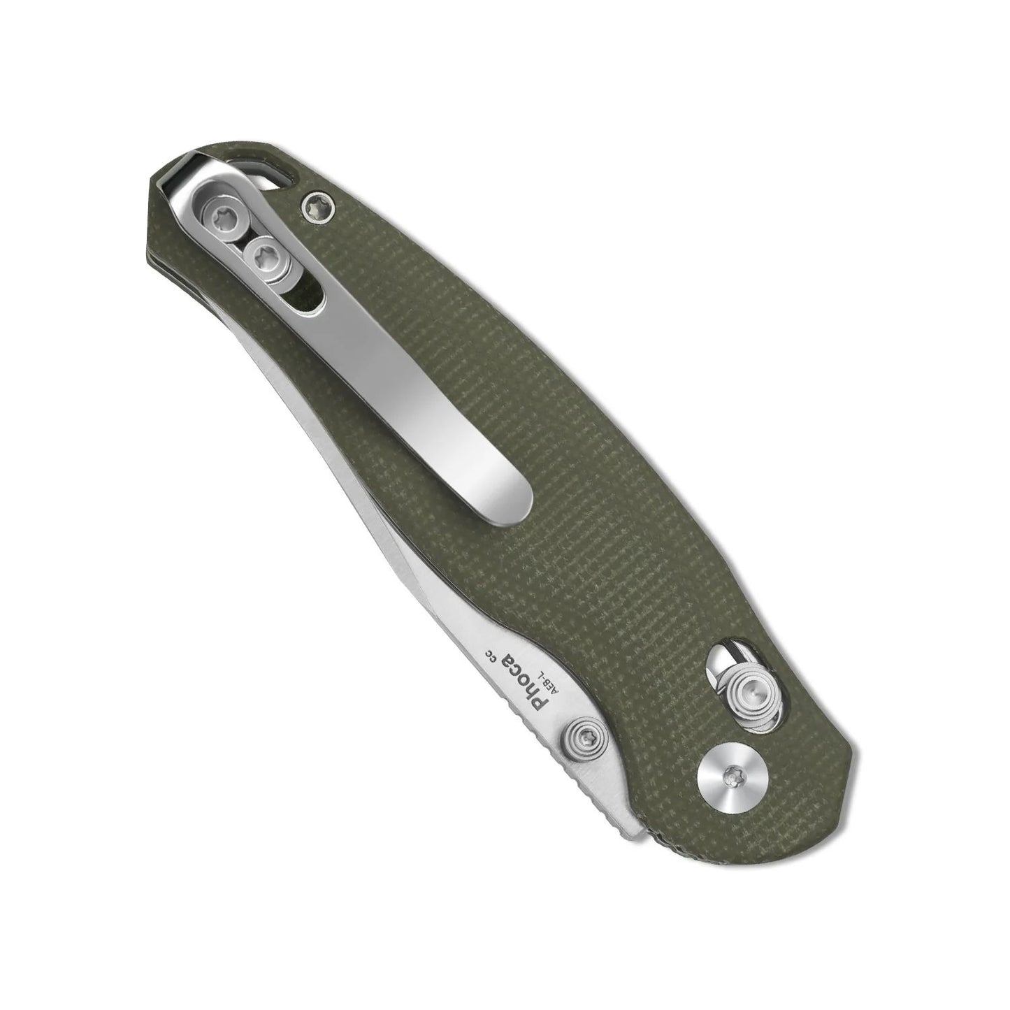 Kizer Phoca 2.9" AEB-L Green Micarta Clutch-Lock Folding Knife V3780A1