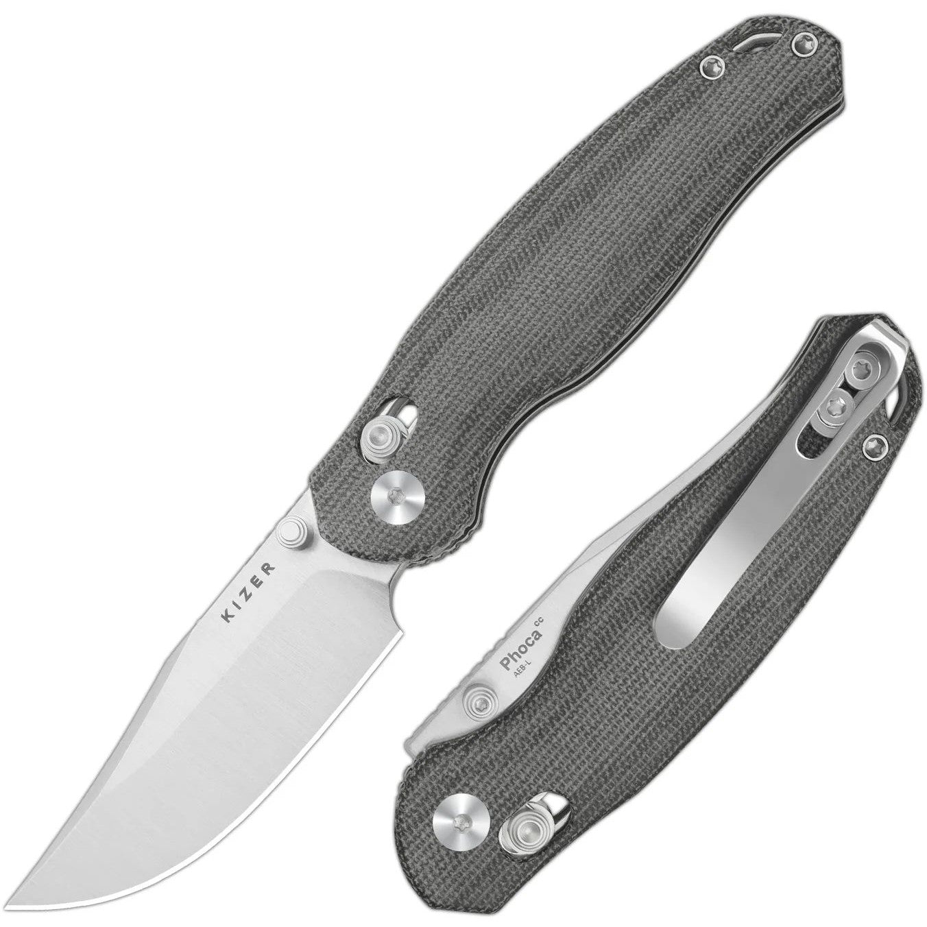 Kizer Phoca 2.9" AEB-L Norplex UltreX Micarta Clutch-Lock Folding Knife V3780A3