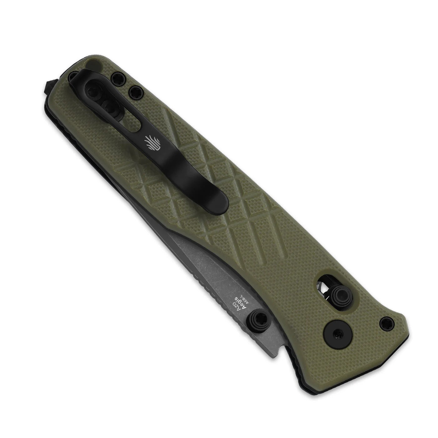Kizer Aegis T 3.21" AEB-L Olive Green G10 Clutch-Lock Rescue Folding Knife V3774CTA2