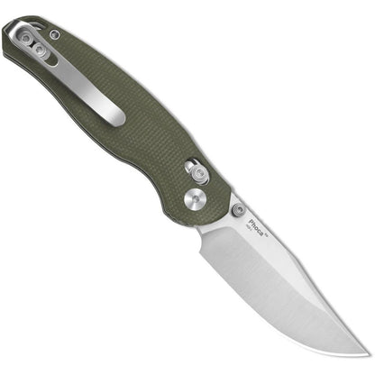 Kizer Phoca 2.9" AEB-L Green Micarta Clutch-Lock Folding Knife V3780A1