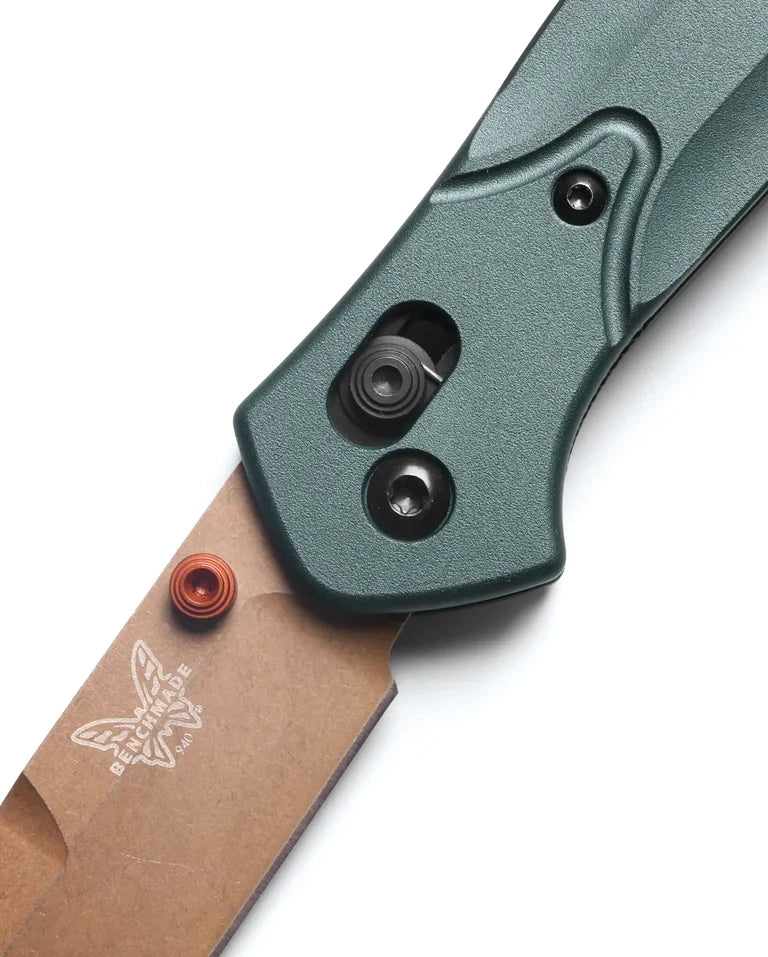 Benchmade 940FE-2601 Osborne 3.4" CPM-S90V Taiga Green Aluminium Folding Knife