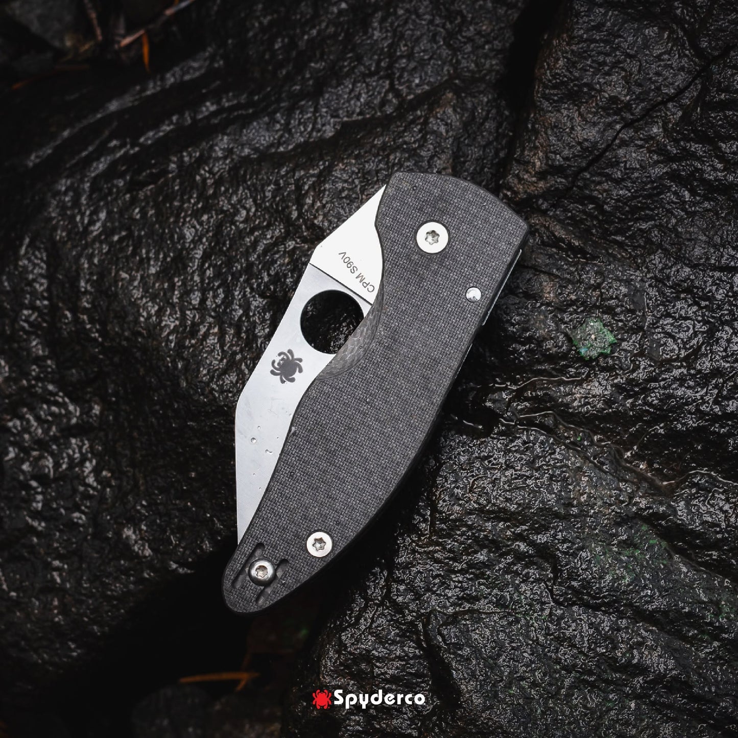 Spyderco MicroJimbo Sprint Run 2.45" CPM S90V Carbon Fiber Folding Knife C264CFP