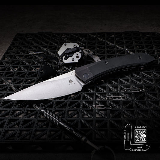 Kizer Momo 4.17" 154CM Aluminium Folding Knife by Vladimir Legachev V4663C1