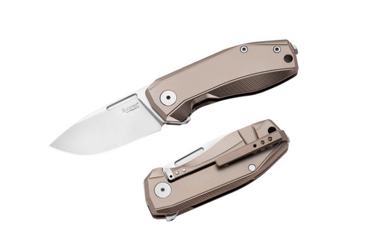 LionSteel Nano 2.56" Magnacut Bronze Titanium Folding Knife NA01 BR