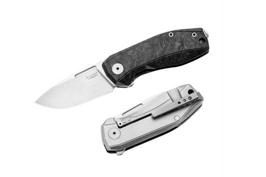 LionSteel Nano 2.56" Magnacut Carbon Fiber Titanium Folding Knife NA01 CF