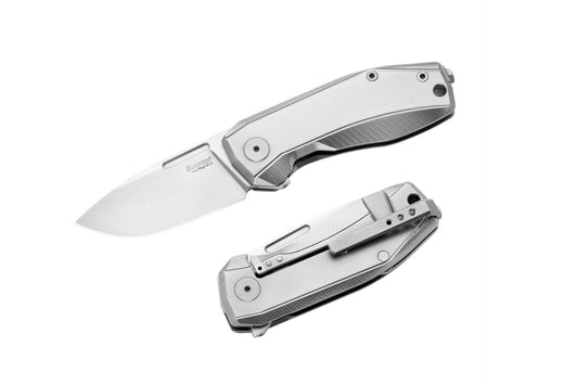 LionSteel Nano 2.56" Magnacut Grey Titanium Folding Knife NA01 GY