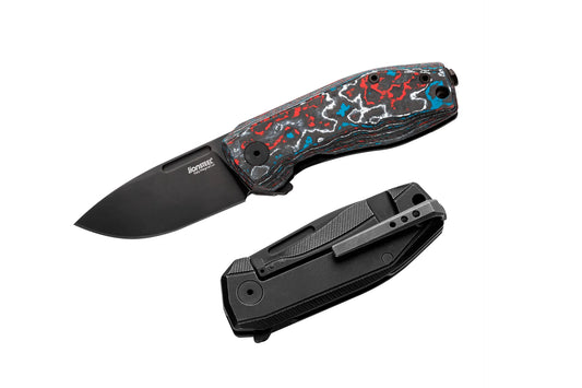 LionSteel Nano 2.56" Magnacut Nebula Fat Carbon Titanium Folding Knife NA01 NB