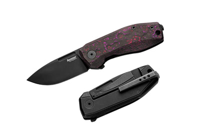 LionSteel Nano 2.56" Magnacut Purple Haze Fat Carbon Titanium Folding Knife NA01 PH