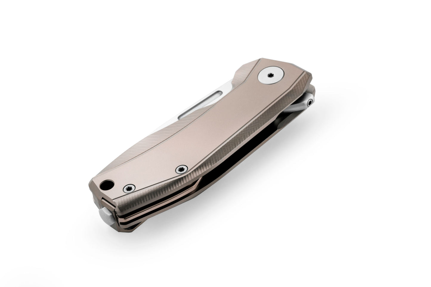 LionSteel Nano 2.56" Magnacut Bronze Titanium Folding Knife NA01 BR