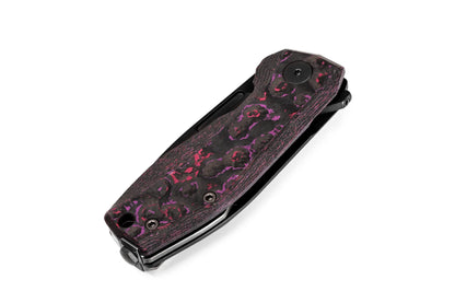 LionSteel Nano 2.56" Magnacut Purple Haze Fat Carbon Titanium Folding Knife NA01 PH