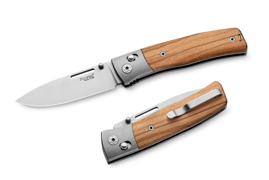 LionSteel NiNi 2.68" M390 Olive Wood Titanium Folding Knife NN2 UL