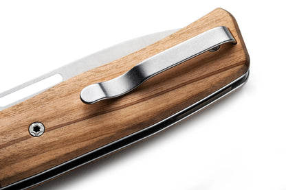 LionSteel NiNi 2.68" M390 Olive Wood Titanium Folding Knife NN2 UL