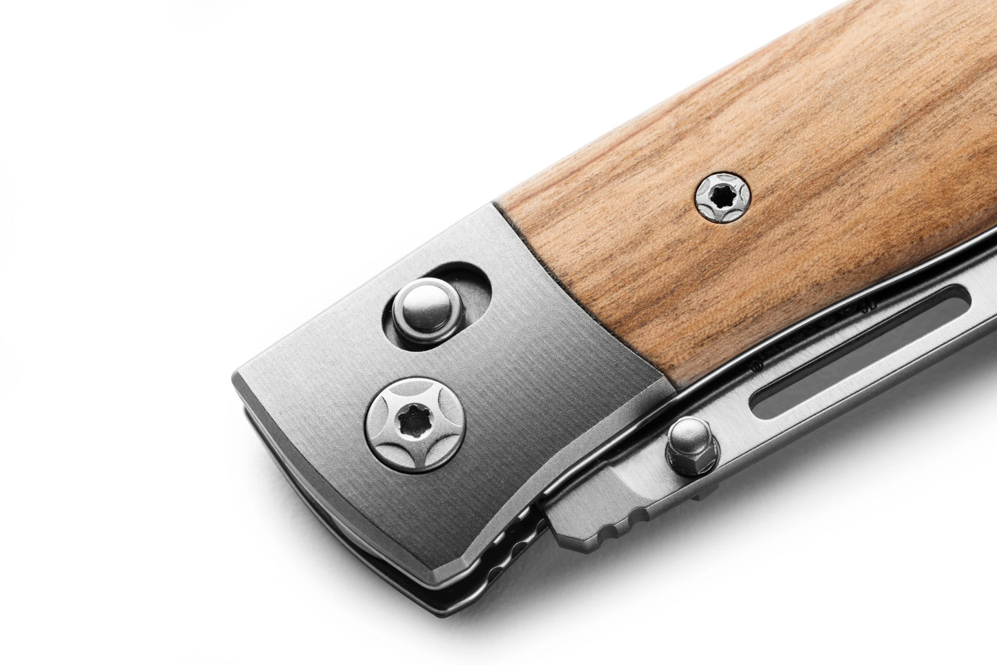 LionSteel NiNi 2.68" M390 Olive Wood Titanium Folding Knife NN2 UL