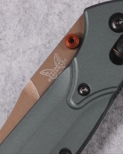 Benchmade 940FE-2601 Osborne 3.4" CPM-S90V Taiga Green Aluminium Folding Knife