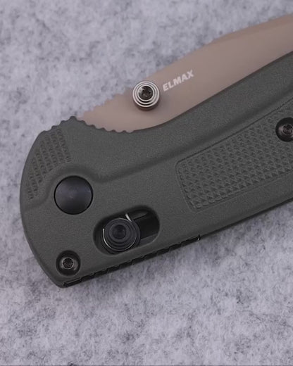 Benchmade 15536TN-02 Taggedout 3.5" ELMAX McMillan Tan Cerakote Deep Olive Grivory Folding Knife