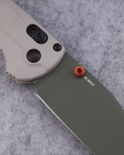 Benchmade 15536GN-01 Taggedout 3.5" ELMAX Forest Green Cerakote Tan Grivory Folding Knife