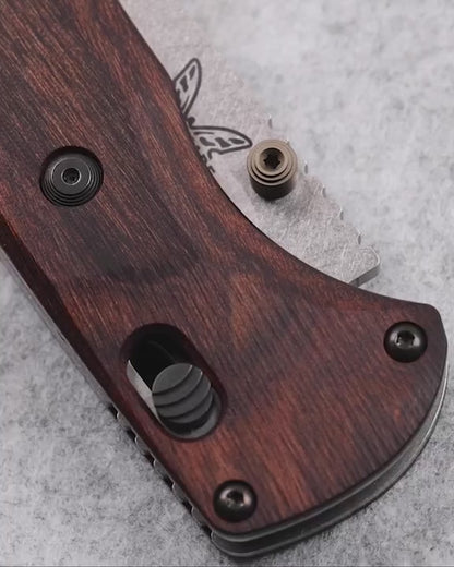 Benchmade 15090 SlipRidge 3.5" Magnacut Stabilized Wood Folding Knife