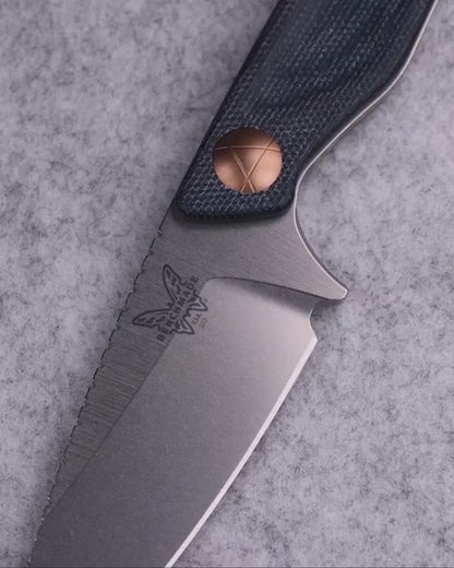 Benchmade 203-04 Dacian 3.54" CPM-Magnacut Stonewash Blue Denim Micarta Fixed Blade Knife