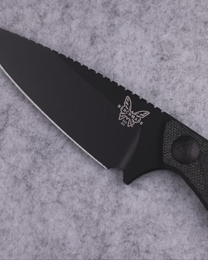 Benchmade 203BK-02 Dacian 3.54" CPM-Magnacut Black Cerakote Black Micarta Fixed Blade Knife