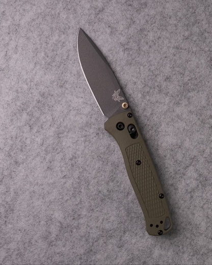 Benchmade 535GRY-1 Bugout AXIS Gray 3.24" CPM-S30V Folding Knife with Ranger Green Grivory Handle