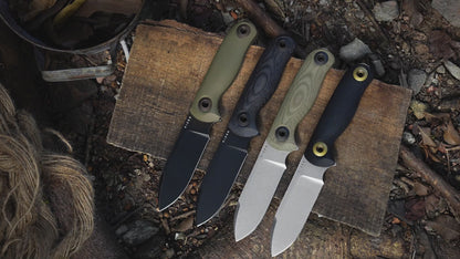 Kizer Drop Bear Fix 3 3.8" Sandvik 14C28N Green Micarta Fixed Blade Knife 1101A2