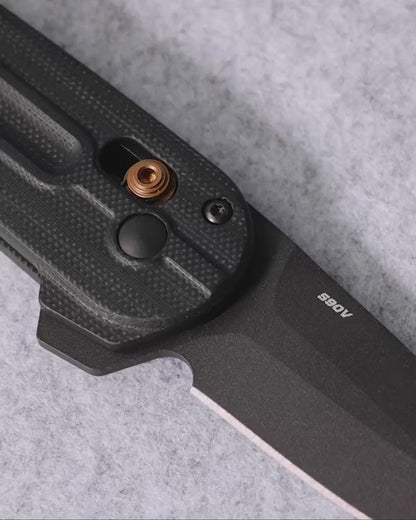 Benchmade 491BK-02 Lowden 2.8" S90V Cerakote Black G10 Folding Knife