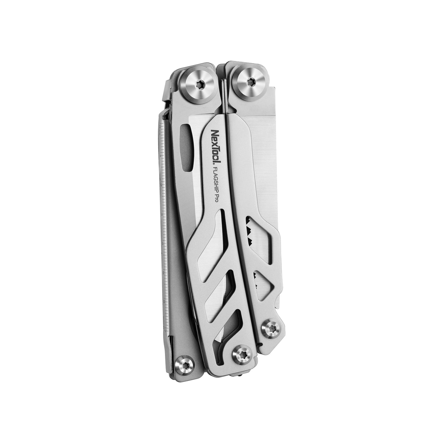 NexTool Flagship Pro Sandblasted Silver Multi-Tool 16 Functions with Nylon Pouch