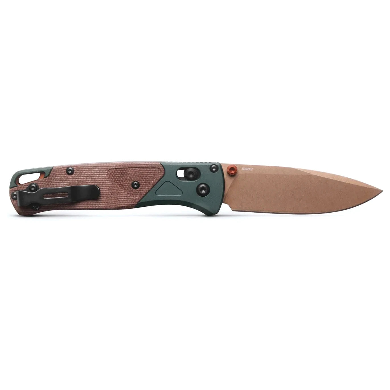 Benchmade 535FE-2602 Bugout 3.24" CPM-S90V Taiga Green Aluminium/Micarta Folding Knife