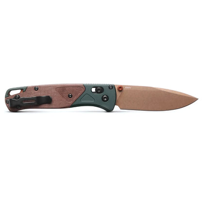 Benchmade 535FE-2602 Bugout 3.24" CPM-S90V Taiga Green Aluminium/Micarta Folding Knife