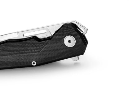 LionSteel Q4ttro 3.15" Magnacut Black G10 Titanium Folding Knife Q4 GBK