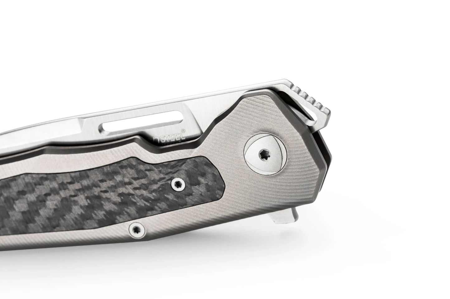LionSteel Q4ttro 3.15" Magnacut Grey Titanium Carbon Fiber Folding Knife Q4 GY