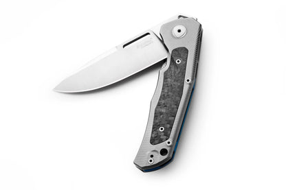 LionSteel Q4ttro 3.15" Magnacut Grey Titanium Carbon Fiber Folding Knife Q4 GY
