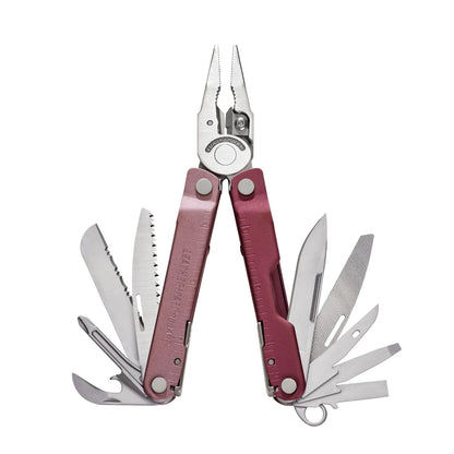 Leatherman Rebar Heathered Cranberry 4" Multi Tool 17 Functions