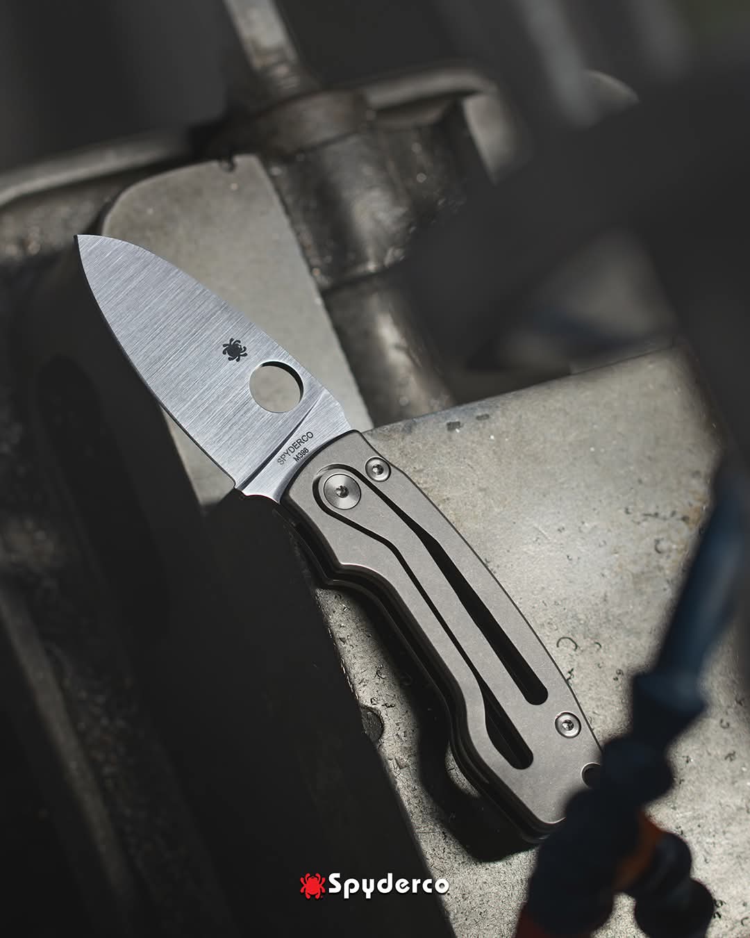 Spyderco PITS 2 2.74" M398 SLIPIT Titanium Folding Knife by Mike Read C269TIP