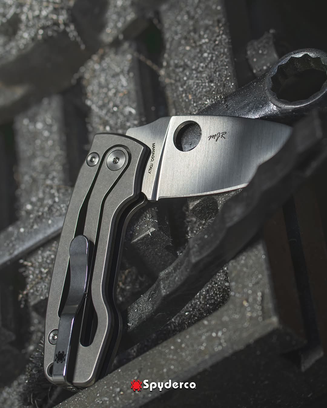Spyderco PITS 2 2.74" M398 SLIPIT Titanium Folding Knife by Mike Read C269TIP