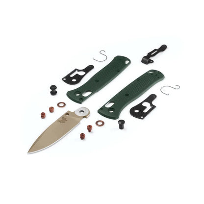 Benchmade 533TN-2601 Mini Bugout 2.82" ELMAX McMillan Tan Cerakote Taiga Green Grivory Folding Knife