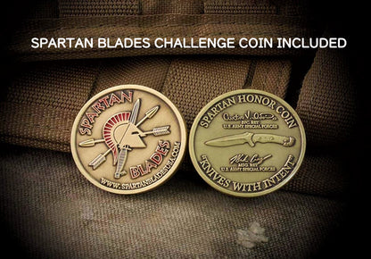 Spartan Blades Harsey TT Tactical Trout 4.5" CPM S45VN Elite DLC Black Fixed Blade Knife with Black MOLLE Sheath
