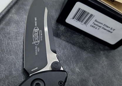 Microtech SOCOM Elite S/E 4" M390MK Two-Tone Black Aluminium Folding Knife
