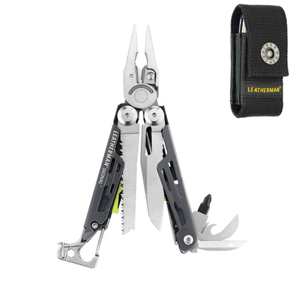 Leatherman Signal Gray Cerakote 4.5" Multi Tool 19 Functions with Nylon Sheath