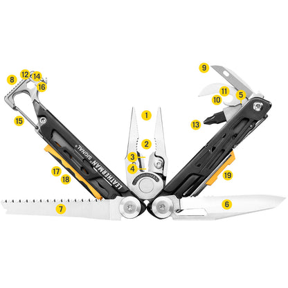 Leatherman Signal Gray Cerakote 4.5" Multi Tool 19 Functions with Nylon Sheath