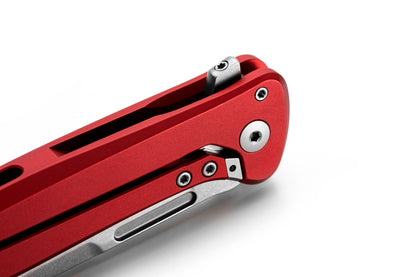 LionSteel Skinny 3.31" Magnacut Red Aluminium Micarta Folding Knife SK01A RS