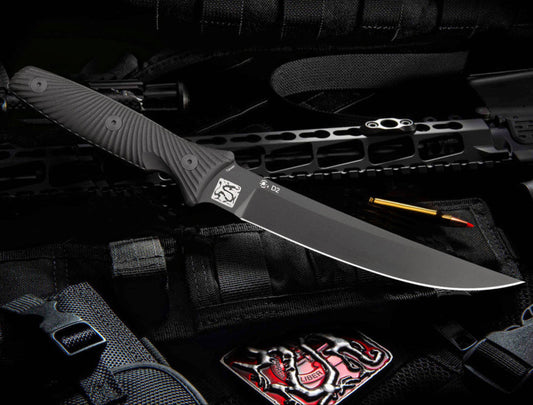 Spartan Ronin Torii 6.5" D2 Black G10 Fixed Blade Knife