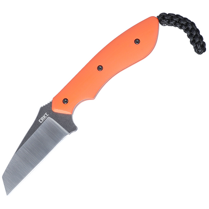 CRKT S.P.I.T. (Small Pocket Inverted Tanto) Orange G10 Fixed Blade Knife - Alan Folts Design - 2399
