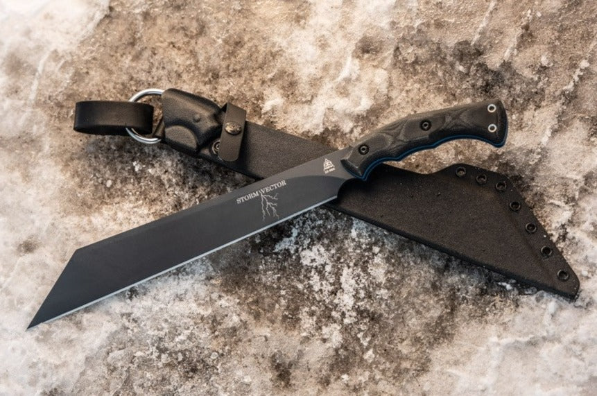 TOPS Storm Vector 12.63" Sniper Gray G10 Fixed Blade Knife Kydex Sheath SVEC-02