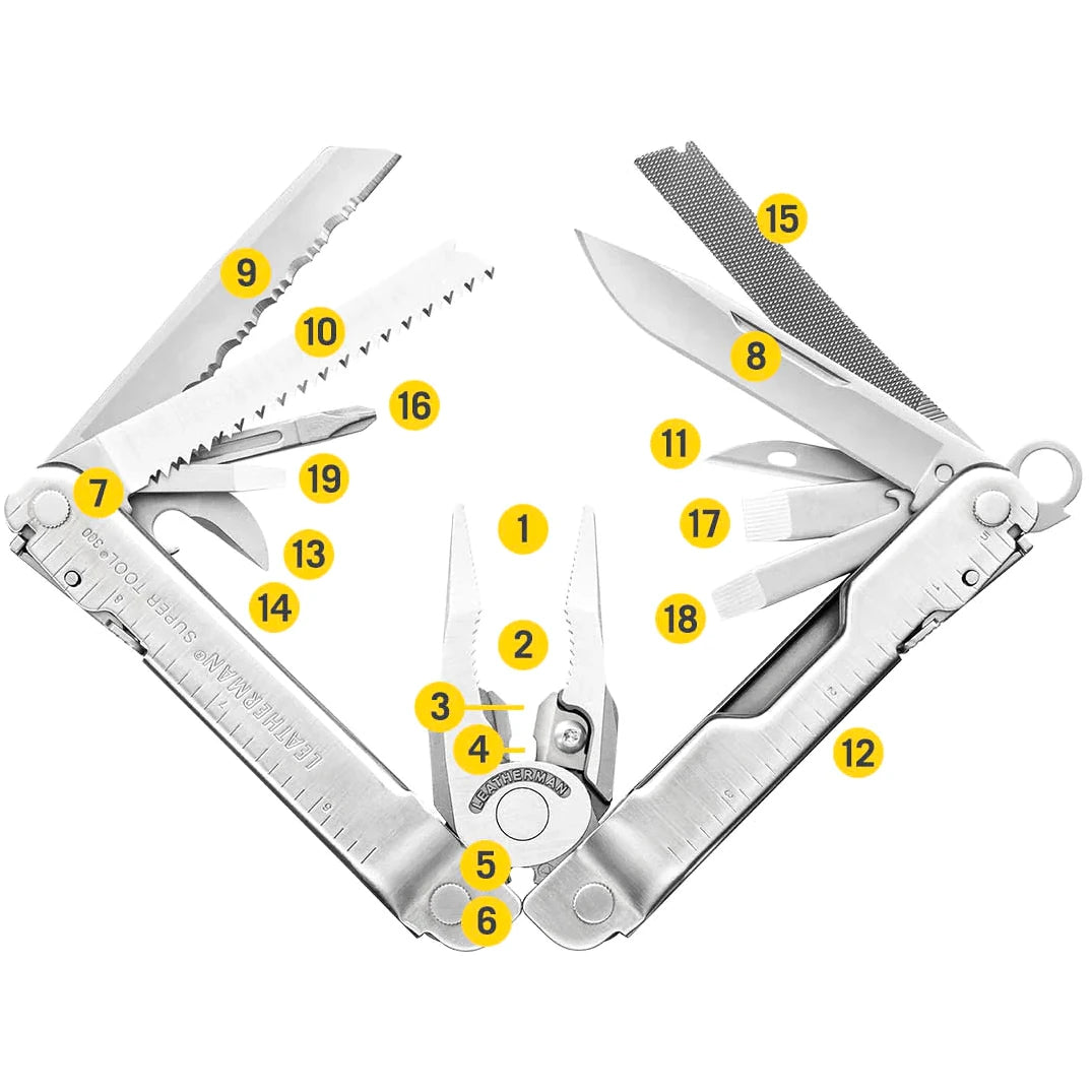 Leatherman Super Tool 300 4.5" Multi Tool 19 Functions with Nylon Sheath