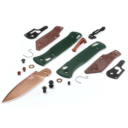 Benchmade 535FE-2602 Bugout 3.24" CPM-S90V Taiga Green Aluminium/Micarta Folding Knife