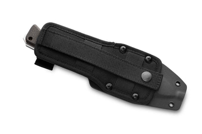 LionSteel T4 4.09" CPM 3V Black Burlap Micarta Fixed Blade Knife Kydex Sheath