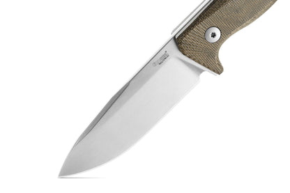 LionSteel T4 4.09" CPM 3V Green Canvas Micarta Fixed Blade Knife Kydex Sheath