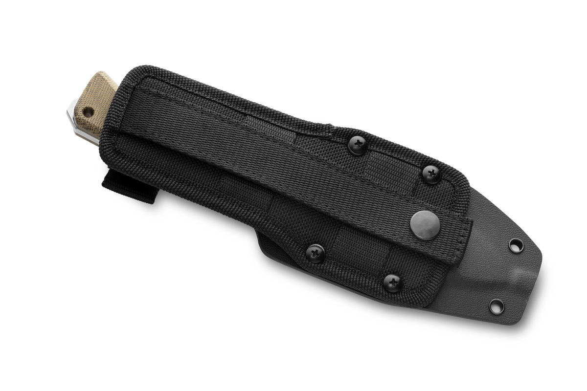 LionSteel T4 4.09" CPM 3V Green Canvas Micarta Fixed Blade Knife Kydex Sheath