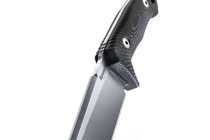 LionSteel T5 5.04" Satin Niolox Black Micarta Fixed Blade Knife